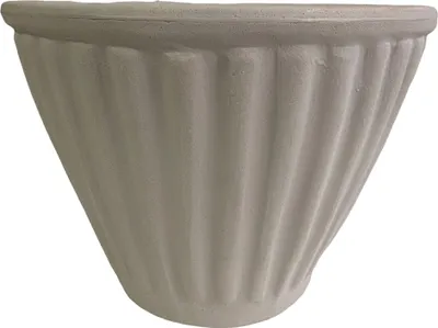 Produktbild von Garden Italia Vasen - ECO GERLA Centorighe Wand-/Korbvase Lato 31 cm - H.21 cm - Hergestellt in Italien - 100 % recycelbar - Perlweiße Harzvase - Leicht - stoßfest, s