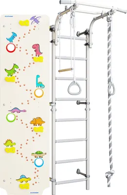 Obrázek produktu pro Nástěnné hrazdy do dětského pokoje Next-1 Dino | lezecká stěna | gymnastické vybavení | montáž na zeď