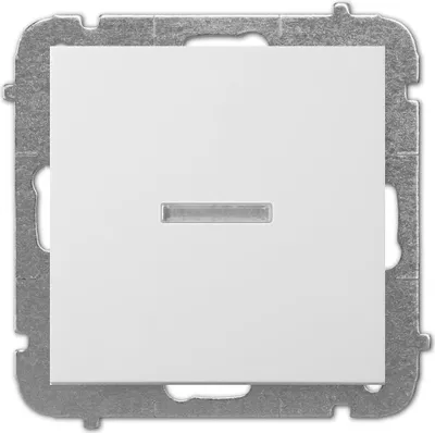 Produktbild von Unterputz Lichtschalter Beleuchtet 10A weiß Premium serie SENTIA