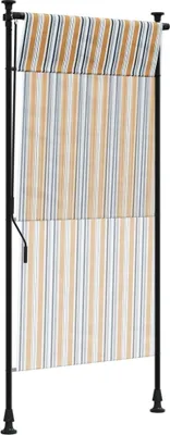 Produktbild von vidaXL Außenrollo Gelb und Weiß 120x270 cm Stoff und Stahl