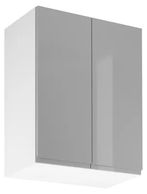 Immagine prodotto di Pensile a due ante ARBOR - larghezza 60 cm, grigio lucido / bianco