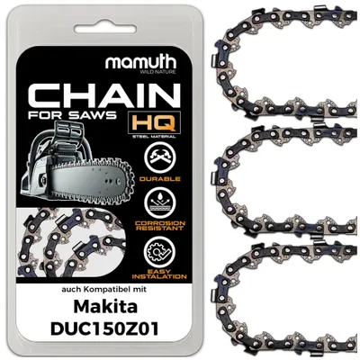 Zdjęcie produktu dla 3 łańcuchy do piły łańcuchowej, 15 cm, 1,1 mm, 0,325", 32TG, przeznaczone do Makita DUC150Z01