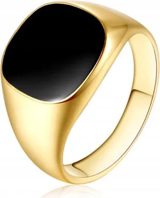 Produktbild von Uni Goldener Siegelring 316L Vergoldeter Stahl Eu19 Us09