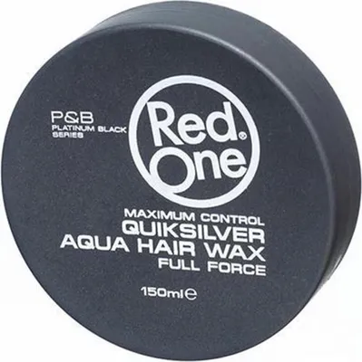 Productafbeelding van RedOne Aqua Quicksilver haarwax voor heren – Sterke hold en metalen glans – 150 ml