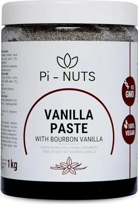 Produktbild von Pi-nuts Vanille Paste aus Bourbon-Vanillebohnen und Vanilla Extract - Intensives Aroma - Glutenfrei, keine Konservierungsstoffe - Zum Backen - 1 kg