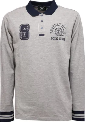 Imagen del producto de Camiseta polo de algodón gris para hombre, modelo BEVERLY HILLS POLO CLUB, referencia 4144K