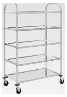 Produktbild von Küchenwagen 5-stöckig 107x55x147cm aus Edelstahl