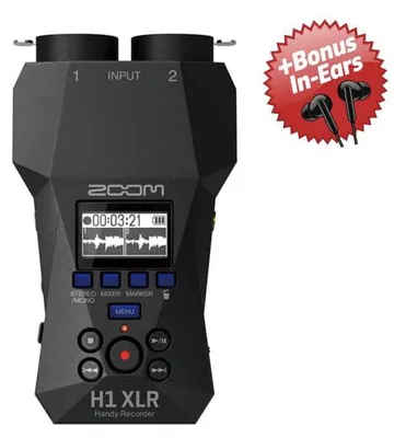 Produktbild von Zoom Audio-Recorder H1 XLR Aufnahmegerät + Bonus In-Ear Kopfhörer