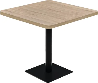 Obrázek produktu pro vidaXL Bistro stůl z MDF a oceli čtvercový 80x80x75 cm Dubový vzhled