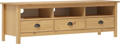 Produktbild von Maison Exclusive - TV-Schrank Hill Honigbraun 158x40x47 cm Massivholz Kiefer