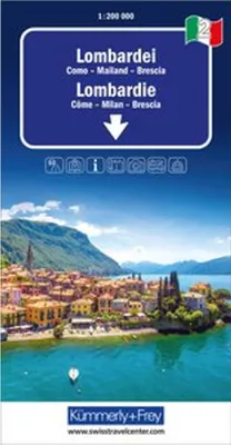 Obrázek produktu pro Kümmerly+Frey Regionální silniční mapa 2 Lombardie 1:200 000