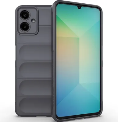 Produktbild von Handyhülle für Samsung Galaxy A06 Weich TPU Silikon Stossfest Anti-rutsch Hülle Dunkelgrau