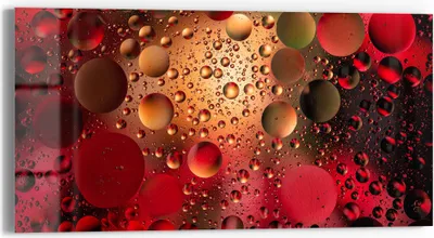 Produktbild von DEQORI Glasbild Echtglas 60x30 cm 'Feurige Tropfen' Wandbild Bild modern Deko