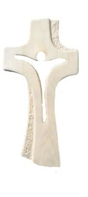 Holzkreuz Bethlehem 32 cm handbemalt religiös