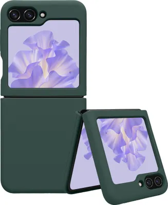 Produktbild von kwmobile Flip Soft Case kompatibel mit Samsung Galaxy Z Flip5 Hülle - Silikon Cover für Foldable Handy - Handyhülle in Moosgrün
