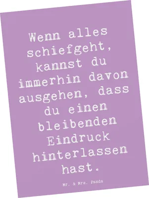 Produktbild von Mr. & Mrs. Panda Postkarte Spruch Trost und Eindruck - Lavendeltraum - Geschenk, Ansichtskarten, handgefertigt, Hoffnung, Grußkarte, Herausforderung, Motivation, Zitat