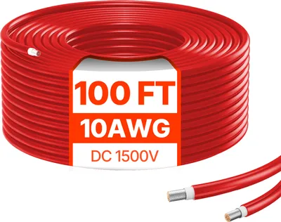 Obrázek produktu pro SucceBuy 30,48 m solární kabel 10AWG IP67 PV prodlužovací kabel červený