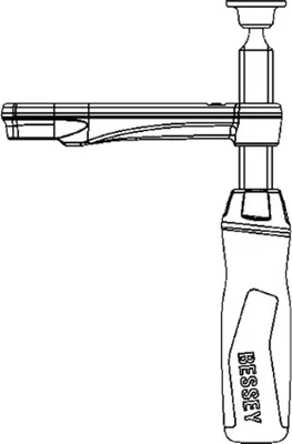 Produktbild von Bessey Gleitbügel kpl. mit 2K-Griff für Ganzstahlschraubzwinge GZ20 (Auslad. 100 mm) - 3101955