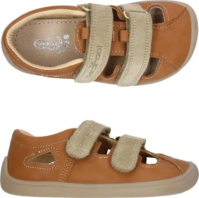 Produktbild von Ledersandalen 3F 3BS35/LT17 bar3foot super flexi Braun barefoot, klettverschluss