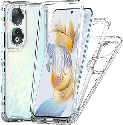 Produktbild von Transparente Handyhülle für Honor 90 Stoßfeste TPU und PC Hybrid Klar Hülle