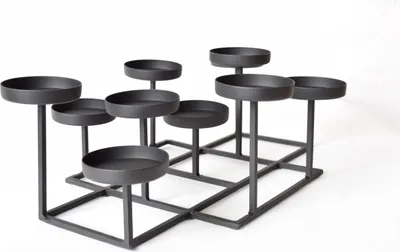 Image de LOFT42 Shine Bougeoir - 11 Bougies - Métal - Noir - 47x32x15