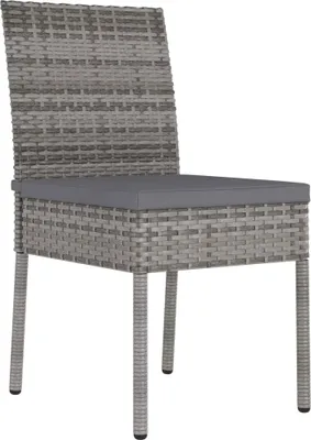 Immagine prodotto di Sedie da Pranzo per Giardino 4 pz in Polyrattan Grigio