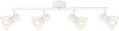 Produktbild von BRILLIANT Spotrohr, 4-flammig, drehbar Elhi weiß IP20 E14 40 Watt dimmbar g. f. Tropfenlampe