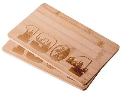 Frühstücksbrettchen aus Holz, 2er-Set