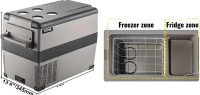 Immagine prodotto di Frigorifero portatile per auto, capacità 45 L, intervallo di raffreddamento -20 °C, 45 L