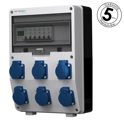 Produktbild von Stromverteiler pTD-S 6x230V 1P Stromzähler SIEMENS und MENNEKES Doktorvolt 4814