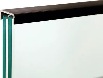 Produktbild von Handlauf für Pertura Pontos Glasgeländer schwarz 7.5x20.5x2000 mm