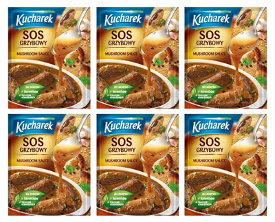Produktbild von Kucharek Waldpilz Sauce 6x 28g - Pilz Soße zu braten - Bratensoße Pulver instant