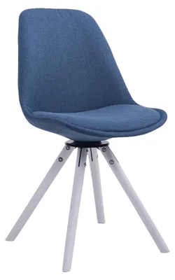 Image de Chaise visiteur Troyes Pivotante Blanc Tissu Rond