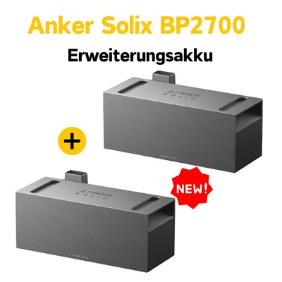 Produktbild von Anker SOLIX Solarbank BP2700 Erweiterungsakku , Solarspeicher für Balkonkraftwerk
