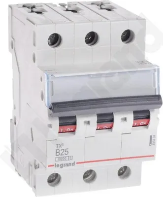 Produktbild von Legrand 403404 TX3 LS-Schalter B 25A 3-polig 6kA 400VAC 3TE