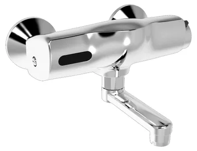 Produktbild von Hansa Waschtischbatterie HANSAELECTRA 6446 6 V,Ausladung 100 mm DN15 Chrom, 1 Stk.