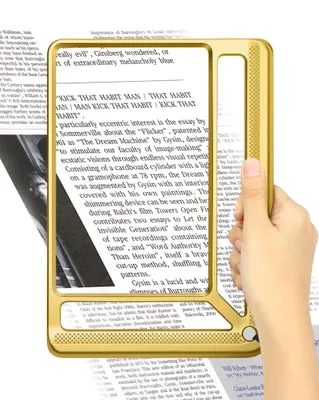 Image de Omgoods - Loupe de lecture 4x, légère et rectangulaire, à main