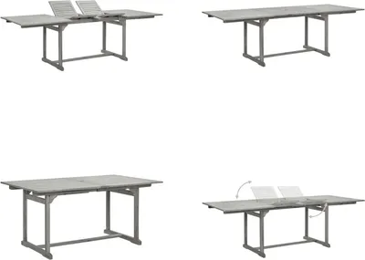 Produktbild von vidaXL Garten Esstisch (160 240)x100x75 cm Massivholz Akazie - Gartentisch - Gartentische - Outdoor-Tisch - Outdoor-Tische