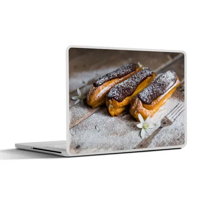 Produktbild von MuchoWow® Laptop Aufkleber Sticker Cover Frankreich - Gebäck - Puderzucker 25x18 cm - Laptop-Deko