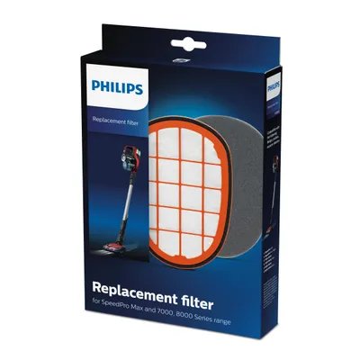 Zdjęcie produktu dla Oryginalny zestaw filtrów Philips do odkurzaczy bezprzewodowych Philips SpeedPro Max FC68xx, FC69xx, XC7xxx, XC8xxx (FC5005/01)