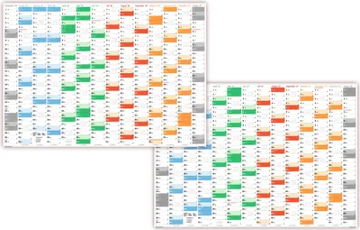 Produktbild von Rainbow Premium Classic2 Wandkalender / Wandplaner DIN A0 2026 + 2027 (gerollt) Format (841 x 1189 mm) 14 Monate