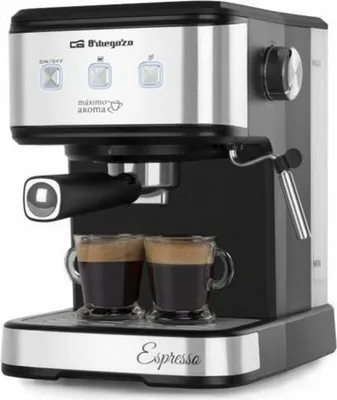 Produktbild von Orbegozo EX 5210 Espresso-Kaffeemaschine 20 Bars Schwarz/Edelstahl
