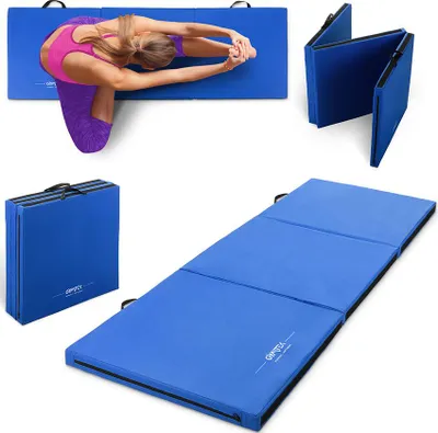 Obrázek produktu pro Gymtek® skládací gymnastická podložka sportovní podložka pro bojová umění tréninková podložka - 180x60 cm - gymnastika, jóga, judo, karate, fitness, pilates, bojová umění