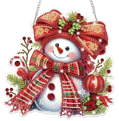 Immagine prodotto di Set per creare decorazioni a forma di pupazzo di neve con cristalli, ideale per adulti e bambini