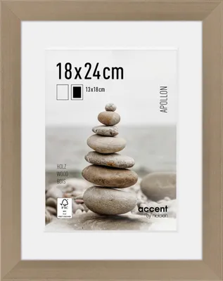 Produktbild von accent by nielsen Holz Bilderrahmen Apollon, 18x24 cm, Silber
