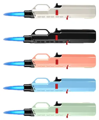 Sturmanzünder-Set, 5 Stück, Jetflamme, 15,7 cm, nachfüllbar, winddicht