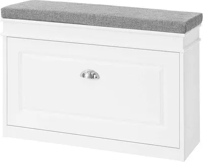 Produktbild von Schuhregal – Durchgangsregal – für 6 Paar Schuhe – 75 x 24 x 51 cm, Holz, weiß
