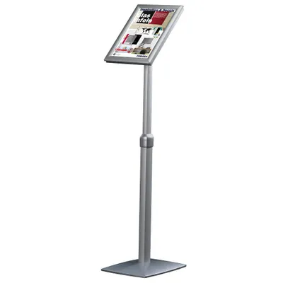 Produktbild von FRANKEN Franken Infodisplay Universal 25 x 125 x 33 cm (B x H x T) DIN A4 inkl. UV-beständige Antireflex-Schutzfolie silber