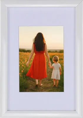 Produktbild von New Lifestyle Kunststoff Bilderrahmen mit Passepartout & Kunststoffglas Collage Wanddeko Poster Hoch- & Querformat - Farbe: Weiß | Format: 10x15