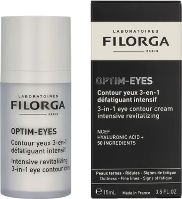Obrázek produktu pro Filorga Optim-Eyes, Oční krém, Ženy, Proti stárnutí, Proti tmavým kruhům, Proti napuchnutí, Proti vráskám, Pumpovacíc lahvička, 15 ml, 1 kusů